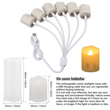 NNEOBA 6-Pack Rechargeable LED Tealight Candles with Remote And Timer White