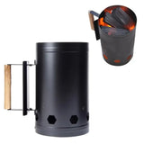 NNEOBA Charcoal Starter Chimney Spark Bucket Black
