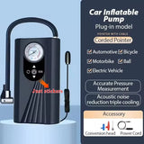 NNEOBA High-Precision Portable Air Pump Compressor Digital Tyre Inflator Black