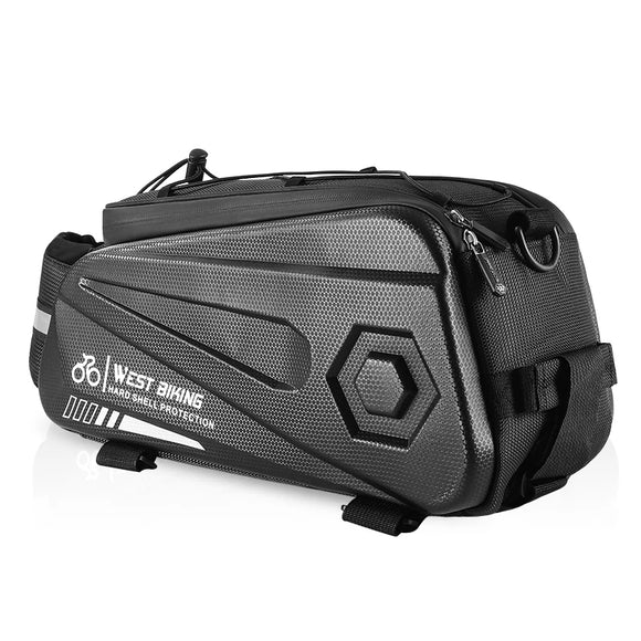 NNEOBA 8.6L Hard Shell Waterproof Bicycle Trunk Bag Black