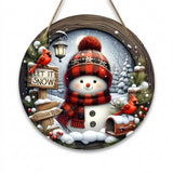 20cm Christmas Wreath Centerpiece Decoration Acrylic Snowman