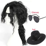 Medium Long Curly Black Cosplay Wig