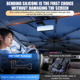 NNEOBA Car Sunshade Windshield Umbrella 360 Rotating Handle White