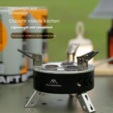 NNEOBA Camping Gas Stove 6800W Three-Star Black