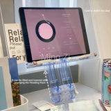 NNEOBA Luxury Lifted Acrylic Laptop Stand: 180° Rotatable, Ergonomic Design