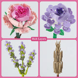 NNEOBA 393 PCS Mini Bricks Flower Bouquet Building
