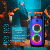 NNEOBA Wireless Speaker with Dual Woofers and Two Microphones