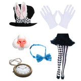NNEOBA White Rabbit Hat Cosplay Set Easter Halloween