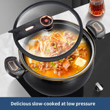 NNEOBA 7L Micro-Pressure Non-Stick Stew Pot Large Capacity Cookware Black