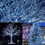 7M 50-LED White Solar Fairy String Lights – IP65 Waterproof