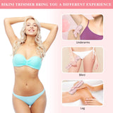 NNEOBA 2 in 1 Electric Bikini Trimmer & Facial Shaver Waterproof Pink