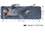 NNEOBA Inflatable Camping Sleeping Pad Nylon Air Mattress Blue