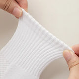 10 Pairs Men's Cotton Mid-Calf Sports Socks