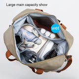 NNEOBA Nylon Travel Gym Duffel Bag Khaki