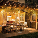 24M × 0.6M Warm White Icicle Curtain LED Lights – 220V