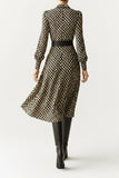 Women's Geometric Shirt Midi Dress