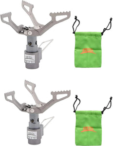 NNEOBA 2PCS Mini Camping Gas Stove Silver