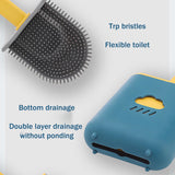 NNEOBA Household cleaning expert silicone wall-mounted toilet brush creative cleaning brush set soft plastic brush long handle brush