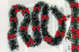 Artificial Christmas Tinsel Garland with Bow