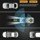 NNEOBA 1080P WiFi Dual Dash Cam Front Interior Car Camera Black