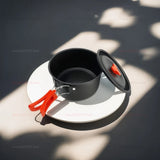 NNEOBA Pot Kettle Camping Cookware Set Grey