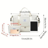 NNEOBA 2 Piece Travel Duffel Bag Set White