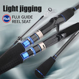 NNEOBA 2-Section Carbon Fiber Fast Jigging Rod PE2-4 Spinning Rod Black