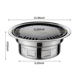 NNEOBA 13-Inch Round Charcoal Grill Portable Tabletop BBQ Smoker Silver