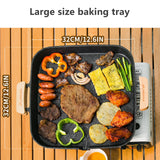 NNEOBA Square Camping BBQ Grill Pan Black