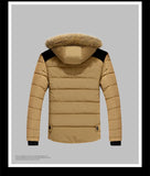 NNEOBA Men's Thick Hooded Winter Parka Jacket Coat (Khaki)