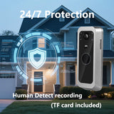 NNEOBA WiFi Video Doorbell PIR Camera with 5-Inch Monitor