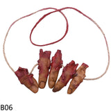 Halloween Horror Hanging Pendant Fake Dead Mouse Bat Broken Hand Feet Halloween Party Home Haunted House Scary Decoration Props