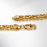 18K Gold-Plated Snake Chain Necklace – Elegant Women's Fashion Jewelry (24-Inch)
