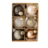 6PCS Glass Christmas Ball Ornament Set