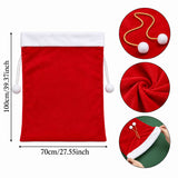 Santa Claus Christmas Gift Sack – Red Cotton