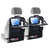 NNEOBA 2Pcs Car Seat Back Storage Bag Multi-Pocket Backseat Organizer Black