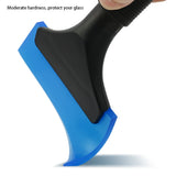 Window & Car Ice Scraper with Spare Rubber Blade – Glass Squeegee, Snow Shovel & Water Wiper Cleaning Tool