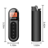 NNEOBA FM Rechargeable Pocket Radio Black