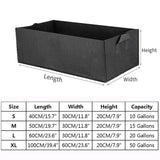 NNEOBA Felt Grow Bag Rectangle Planting Nursery Pot Outdoor Garden Flower Planting Bag with Handle Garden Vegetable Planting Container