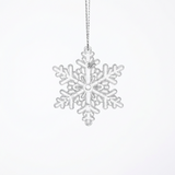 10Pcs Glitter Snowflake Christmas Ornaments Sparkling Hanging