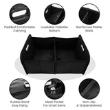 NNEOBA Large Collapsible Trunk Storage Box with Multi Pockets Black