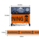 Halloween Warning Line Decoration Tape – Danger Warning Signs for Windows, Walls & Haunted House Party Décor