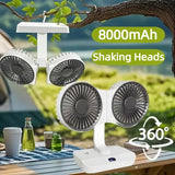 NNEOBA Multi-Function Double Head Shaking Fan
