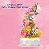 NNEOBA Teacup Flower Lighting Music Box