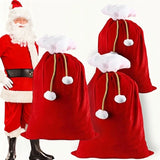 Santa Claus Christmas Gift Sack – Red Cotton