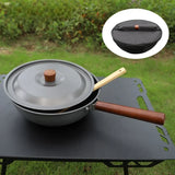 NNEOBA Camping Frying Pan Folding Handle Dark Grey