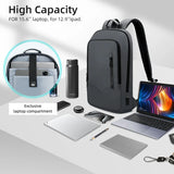 NNEOBA Slim Laptop Work Backpack Dark Grey