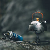 NNEOBA Titanium Outdoor Gas Stove 2700W Mini Camping Burner Silver