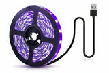 5M USB UV LED Strip Light – 395–405nm Blacklight Glow-in-the-Dark