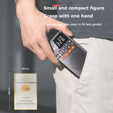 NNEOBA FM Mini Radio with Dual Antenna Black